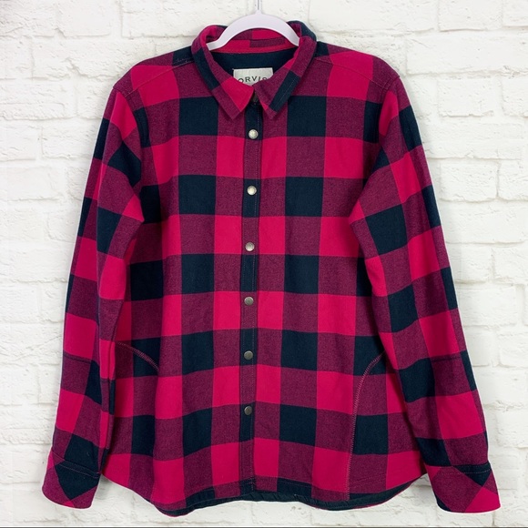 Orvis Tetons Flannel Fleece Lined Plaid Jacket XXL - Picture 1 of 10